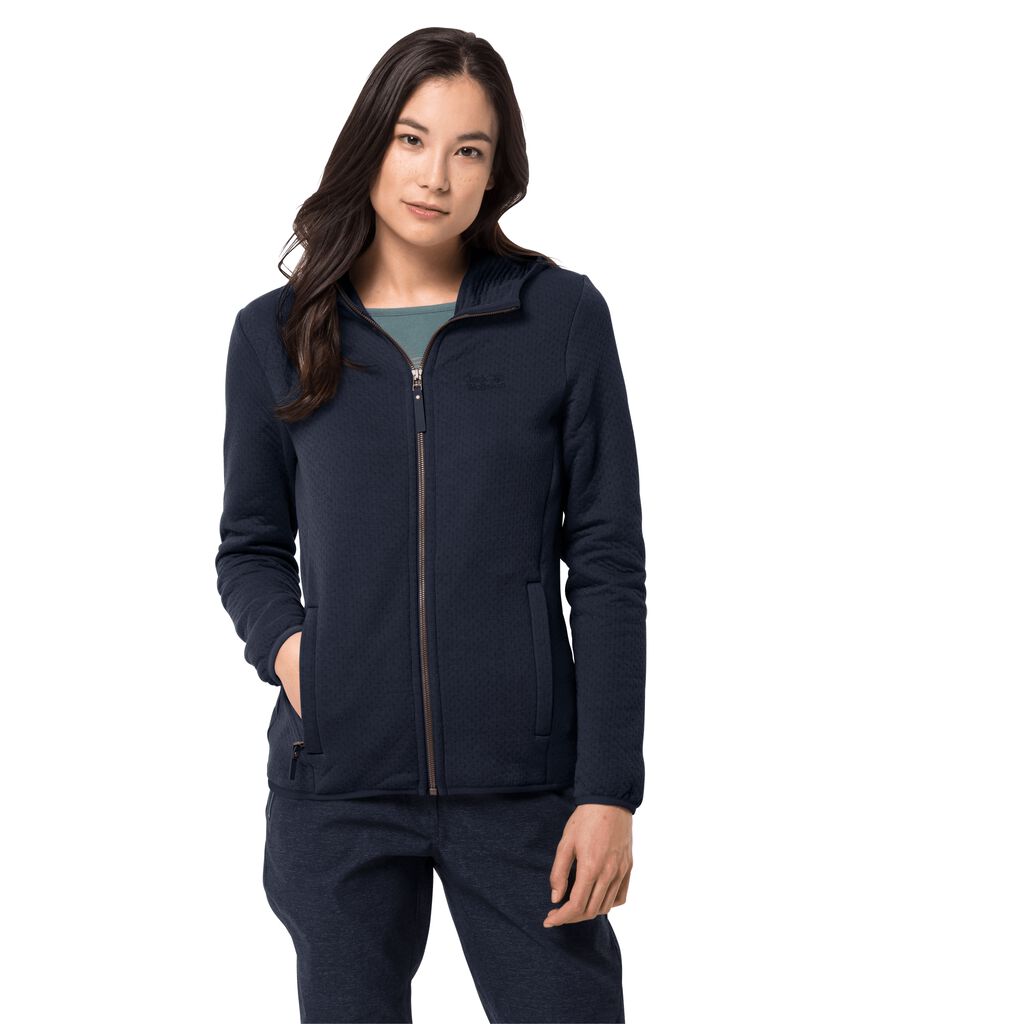 Jack Wolfskin NATORI HOODED fleece ζακετεσ γυναικεια μπλε | GR2741593